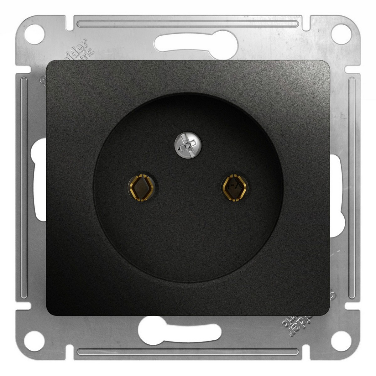 Glossa Антрацит Розетка Systeme Electric Glossa Антрацит без заземления, 16А механизм GSL000741