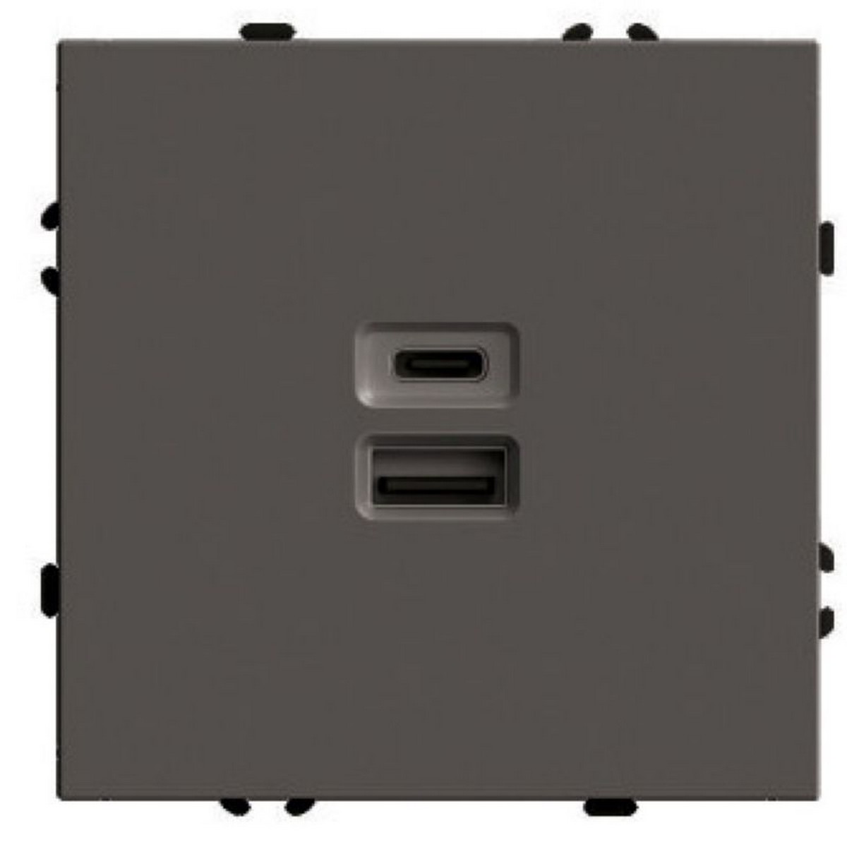 Эмили - Розетки и выключатели Stekker Розетка 2-ая USB + Type C STEKKER Эмили RST10-5115-09 20W антрацит soft touch 49931