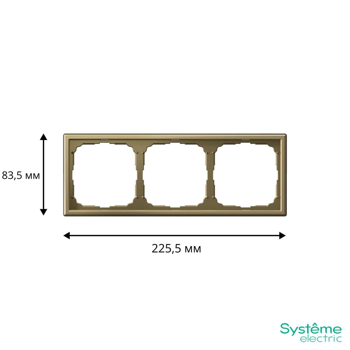 ArtGallery Белый Рамка Systeme Electric ArtGallery Золото 3-ая GAL001603