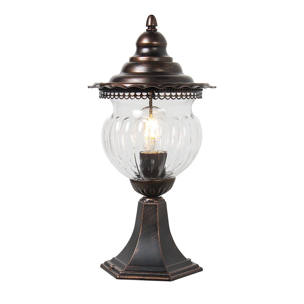 Уличные светильники на постамент Светильник садово-парковый Feron PL594 на постамент 60W 230V E27 коричневый 11622