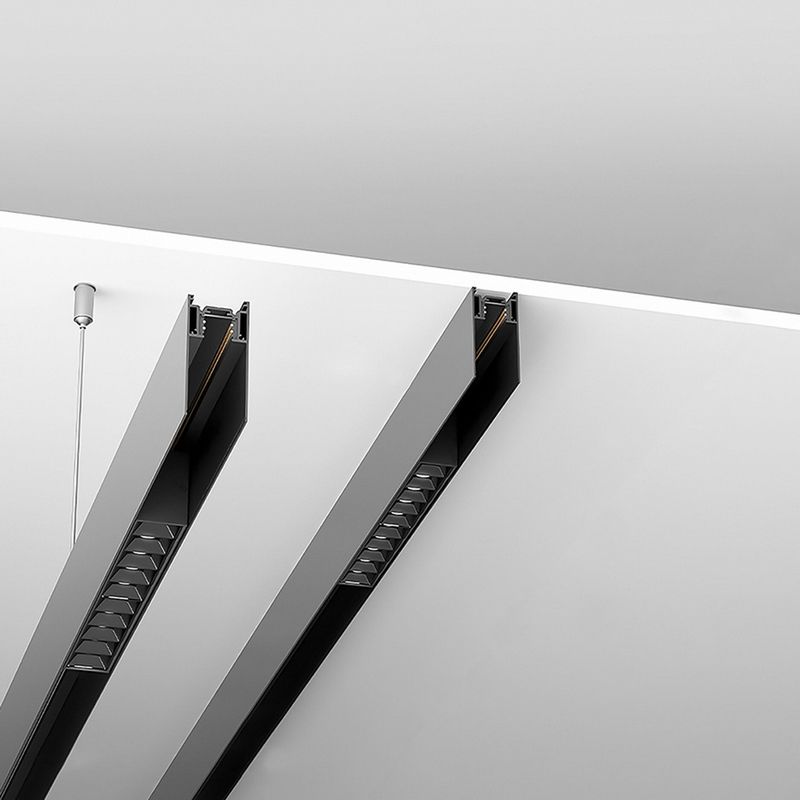 Трековые светодиодные светильники Шинопровод Feron для магнитных трековых  светильников черный 2м CABM1000 41961 