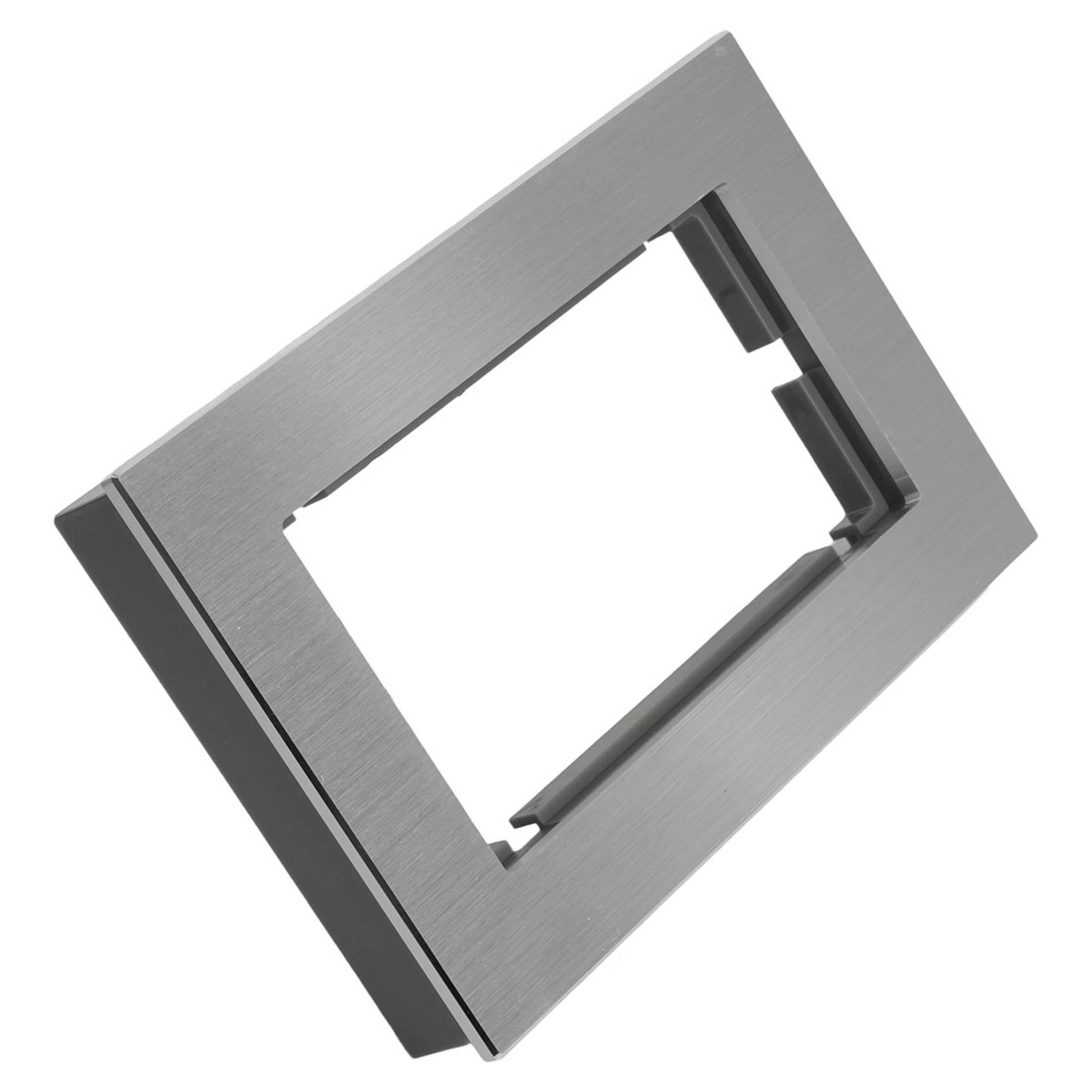 Катрин - Розетки и выключатели Stekker Рамка 2-местная (без перемычки) металл STEKKER MFR00-7012-03 Катрин серебро 50031