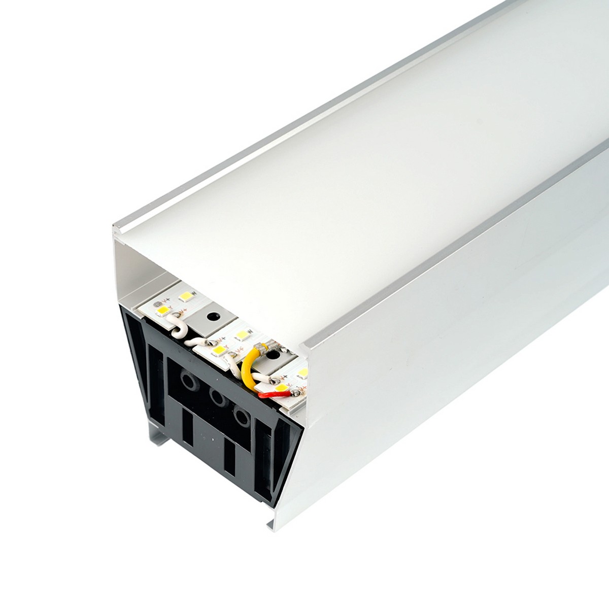 Линейные светодиодные светильники Светильник Feron AL4036 светодиодный линейный 24W 3000K-4000K-6400K серебро 1180 мм RetailRay 51869 