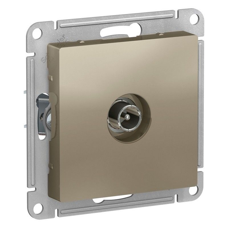 AtlasDesign Шампань Розетка TV Systeme Electric AtlasDesign Шампань оконечная 1DB, ATN000591