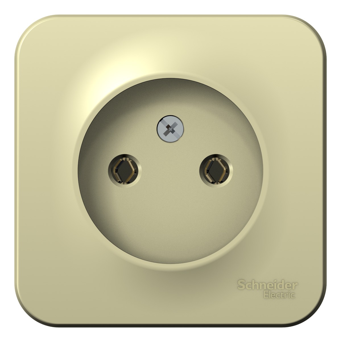 Blanca бежевые розетки и выключатели Розетка SE Blanca б/з Бежевый наружный без шторок изолир. пластина BLNRA000117