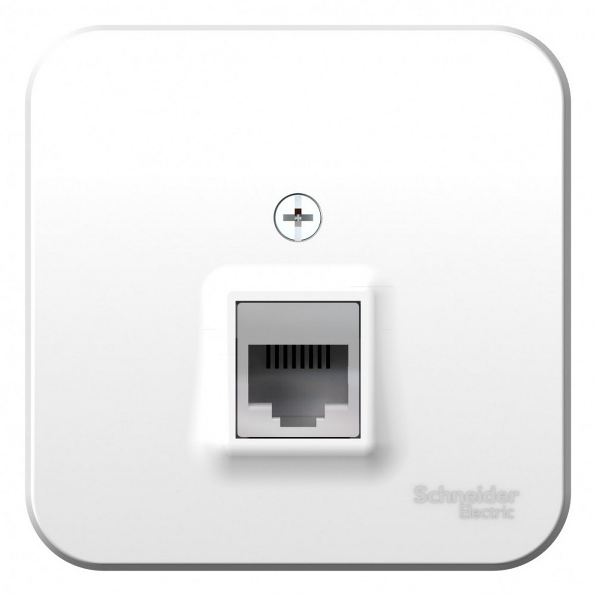 Blanca белые розетки и выключатели Розетка SE Blanca компьютерная Белый наружный RJ45 кат.5E изолир. пластина BLNIA045001