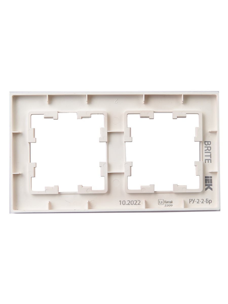 IEK Brite Рамки Рамка IEK BRITE DECOR Розовый матовый стекло 2-мест. РУ-2-2-Бр BR-M22-G-31-K14