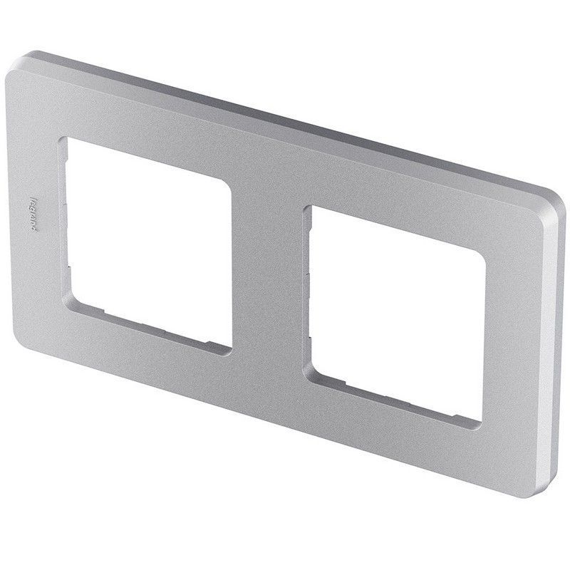 Legrand Inspiria Рамки Рамка Legrand INSPIRIA Алюминий 2 поста 673942