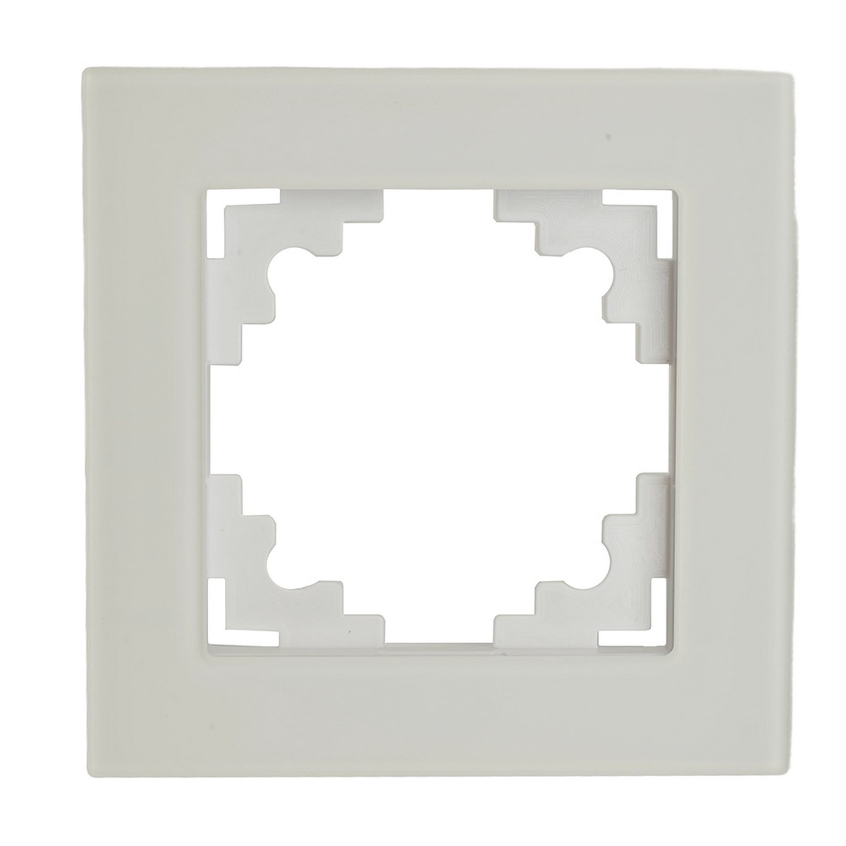 Катрин - Розетки и выключатели Stekker Рамка STEKKER 1-местная Катрин стекло белый матовый GFR00-7001-01М 49594