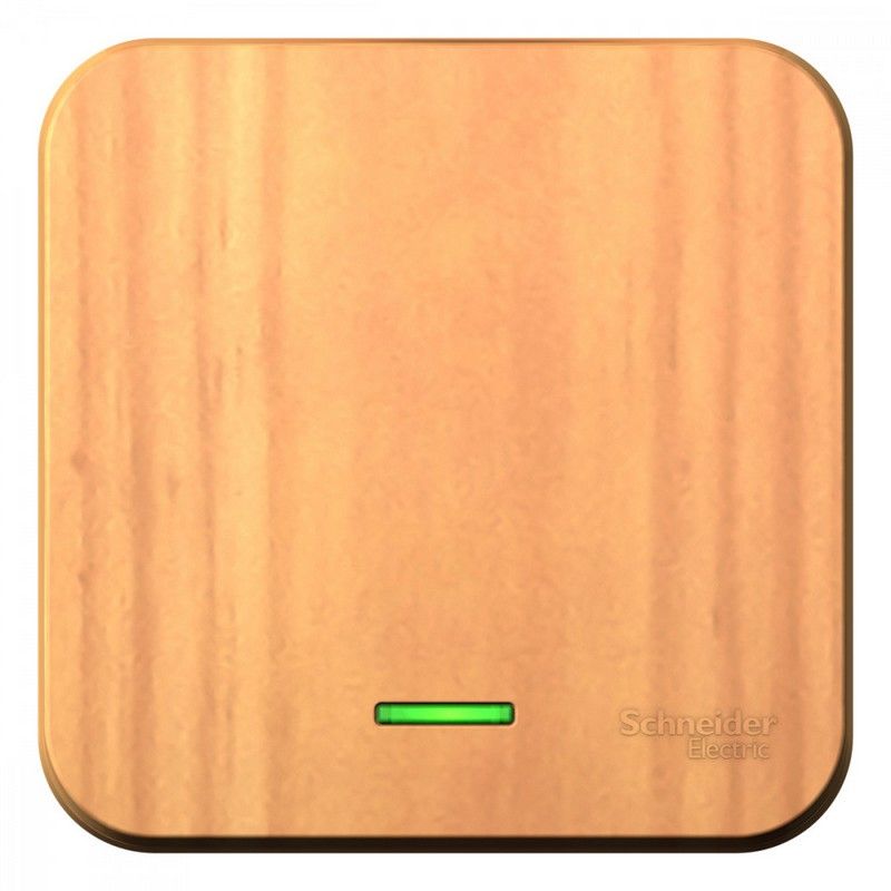 Blanca ясень розетки и выключатели Выключатель SE Blanca 1-клавишный Ясень наружный с подсветкой BLNVA101105