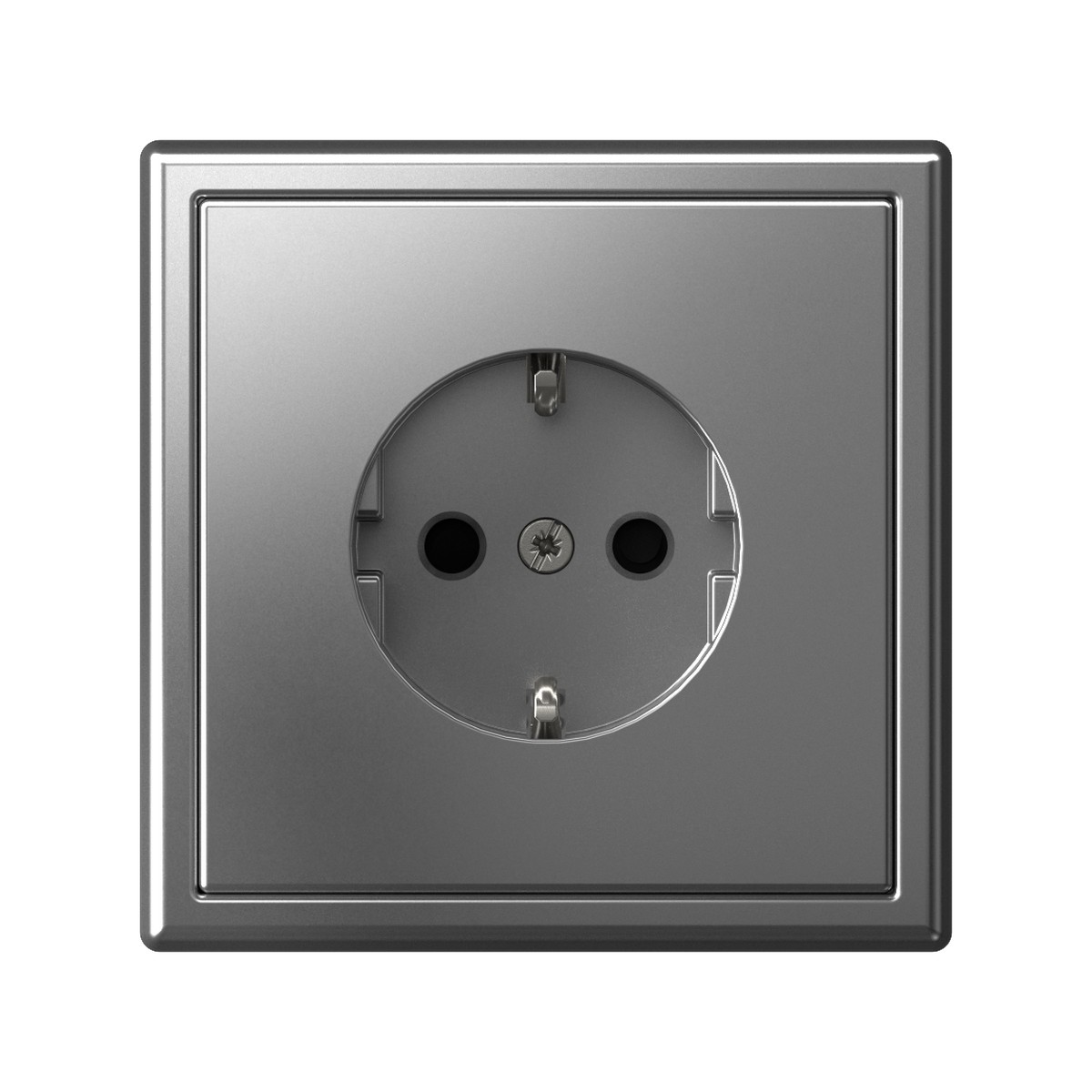 ArtGallery Сталь Розетка SE ArtGallery Сталь с заземлением со шторками, 16А быстрозажим. клем. GAL000945S