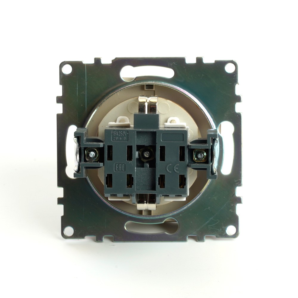 Катрин - Розетки и выключатели Stekker Розетка 1-местная с/з с крышкой STEKKER GLS16-7112-08 16А с защ. шторкой Катрин золото 49222