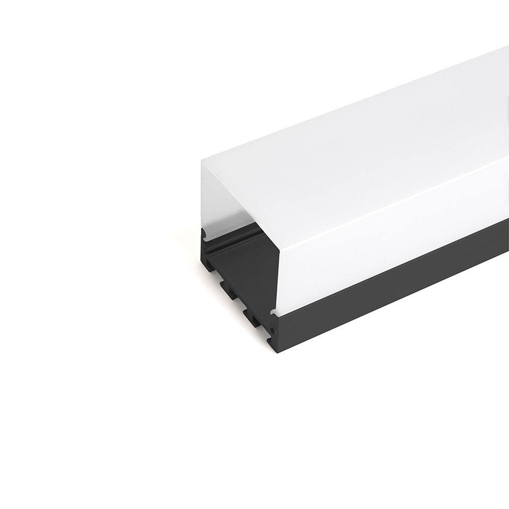 Профиль и крепеж для светодиодной ленты Профиль Feron для светодиодной ленты накладной 42х45мм алюминиевый черный 2м CAB268 48149 