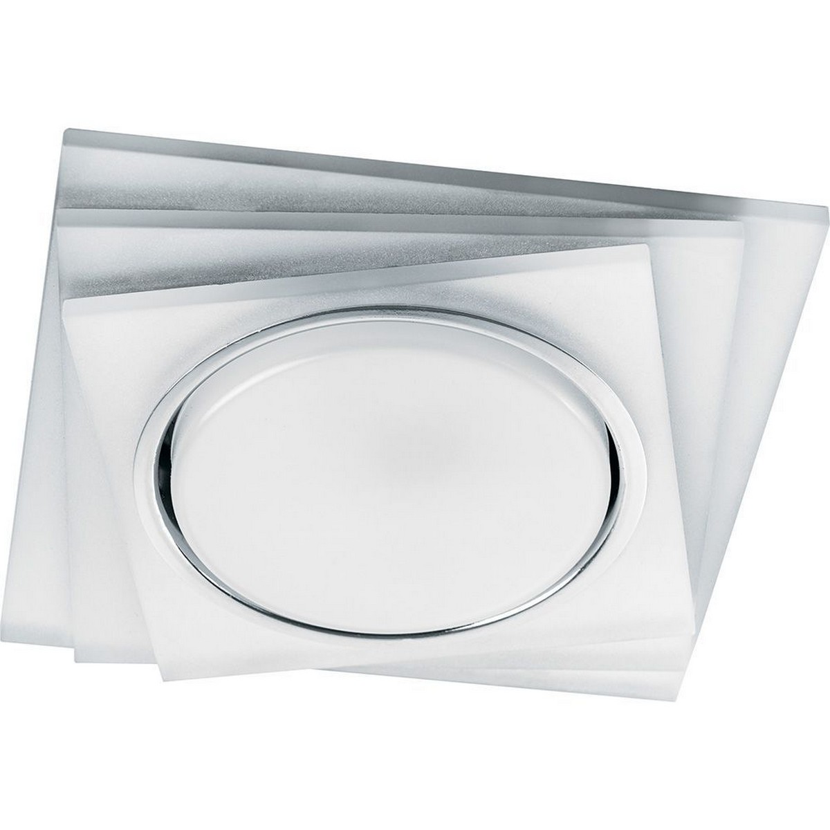 Встраиваемые светодиодные светильники Светильник встраиваемый Feron CD5023 с белой LED подсветкой GX53 белый матовый квадрат 40521 