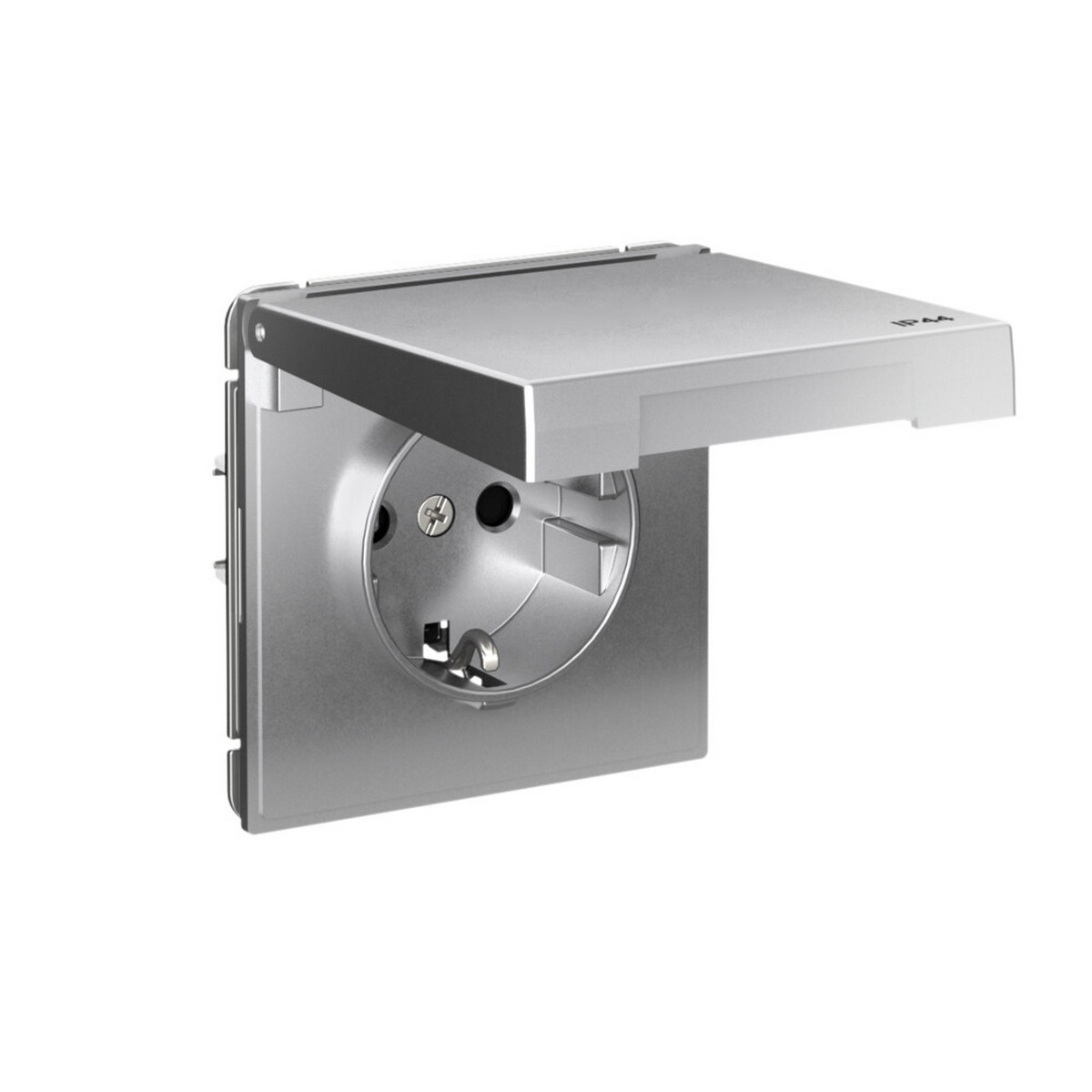 ArtGallery Алюминий Розетка SE ArtGallery Алюминий с заз.со шт.с крышк, 16А, IP44 быстрозажим. клем. GAL440346S