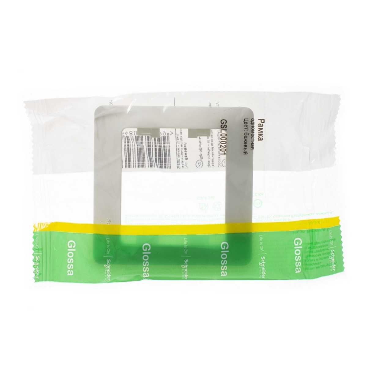 Glossa Бежевый Рамка Systeme Electric Glossa Бежевый 1-я GSL000201