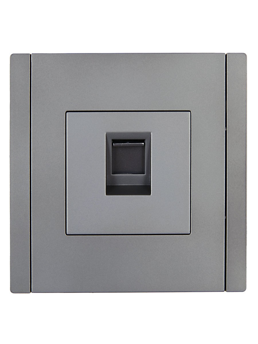 IEK FORTE&PIANO Сталь Розетка IEK FORTE&PIANO Сталь комп. RJ45 кат.5E FP532