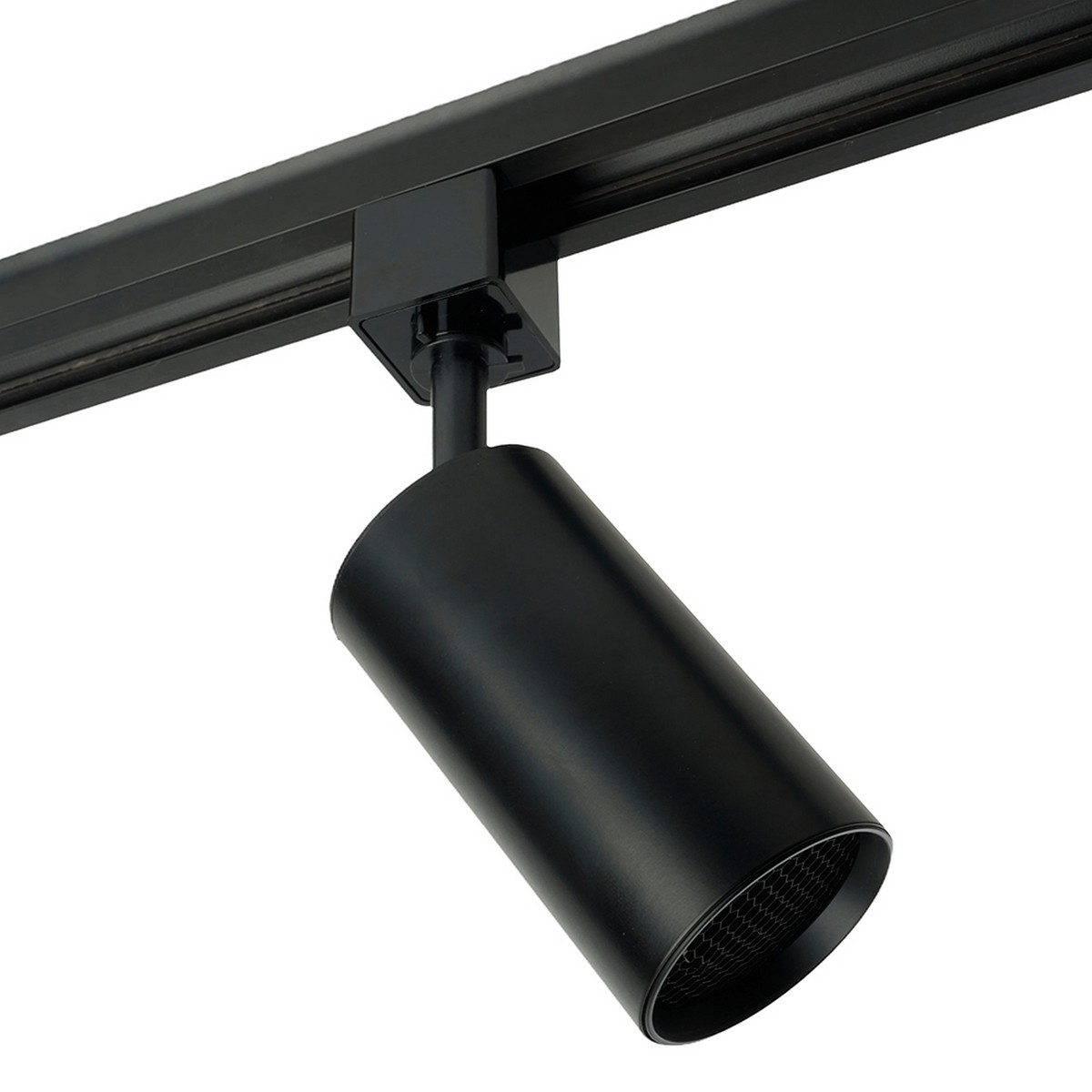 Трековые светодиодные светильники Светильник Feron AL198 трековый на шинопровод GU10 черный с антибликовой сеточкой 48940 