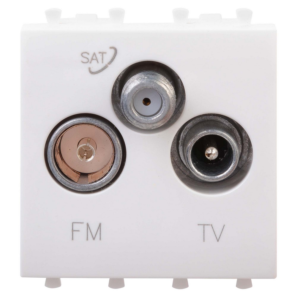 DKC Avanti механизмы Белое облако Розетка TV DKC Avanti-FM-SAT модульная "Белое облако" 2 модуля 4400532