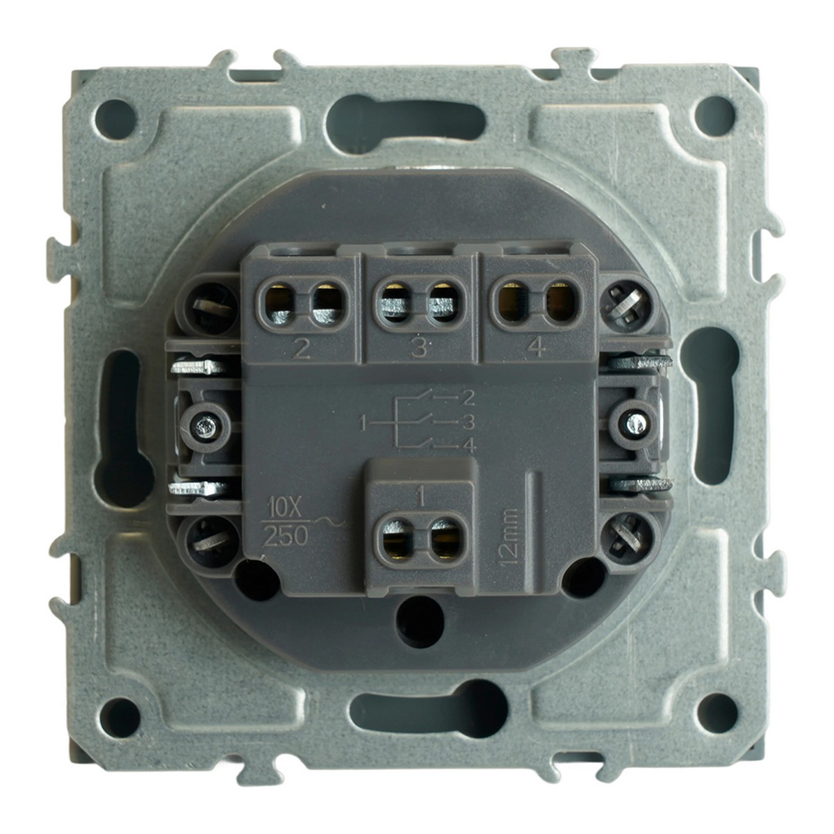 Эмили - Розетки и выключатели Stekker Выключатель 3-клавишный STEKKER Эмили RSW10-5108-10 платиново-серый soft touch 49948