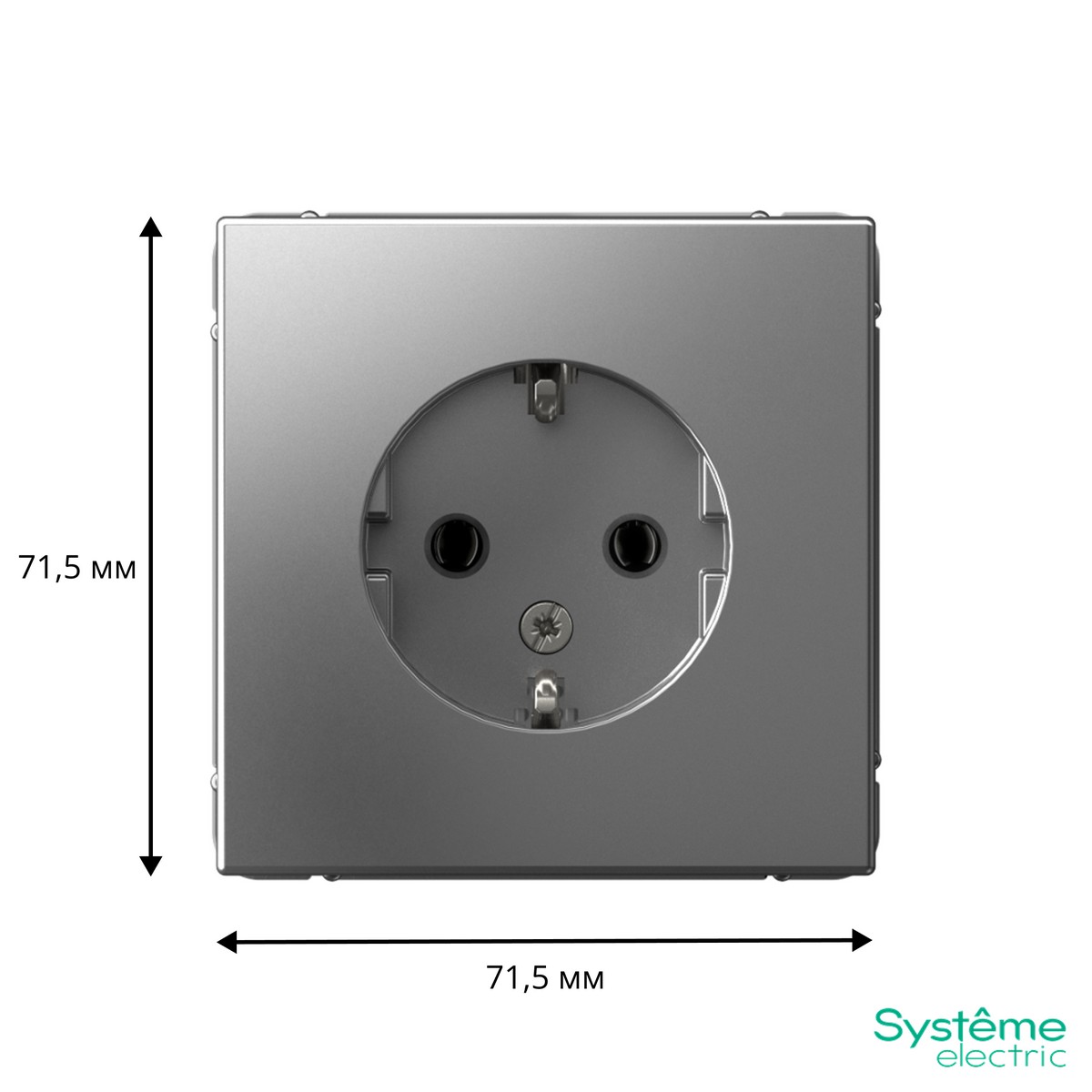 ArtGallery Сталь Розетка Systeme Electric ArtGallery Сталь с заземлением 16А GAL000943