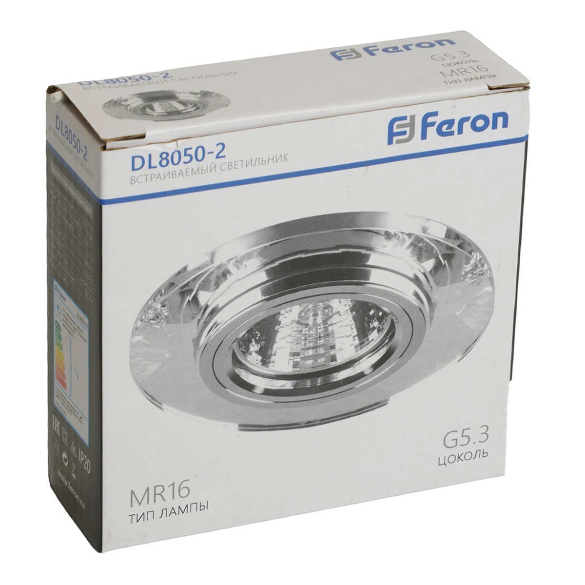 Светильники встраиваемые распродажа Светильник встраиваемый Feron 8050-2 потолочный серебристый MR16 G5.3 18643 