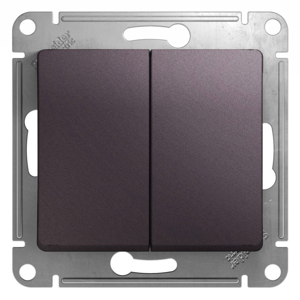 Glossa Сиреневый туман Выключатель 2-клавишный Systeme Electric Glossa Сиреневый туман GSL001451