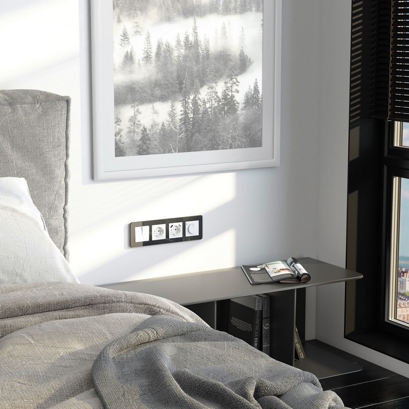 Рамки Werkel Elite Рамка Werkel из стекла на 4 поста Elite черный W0042448