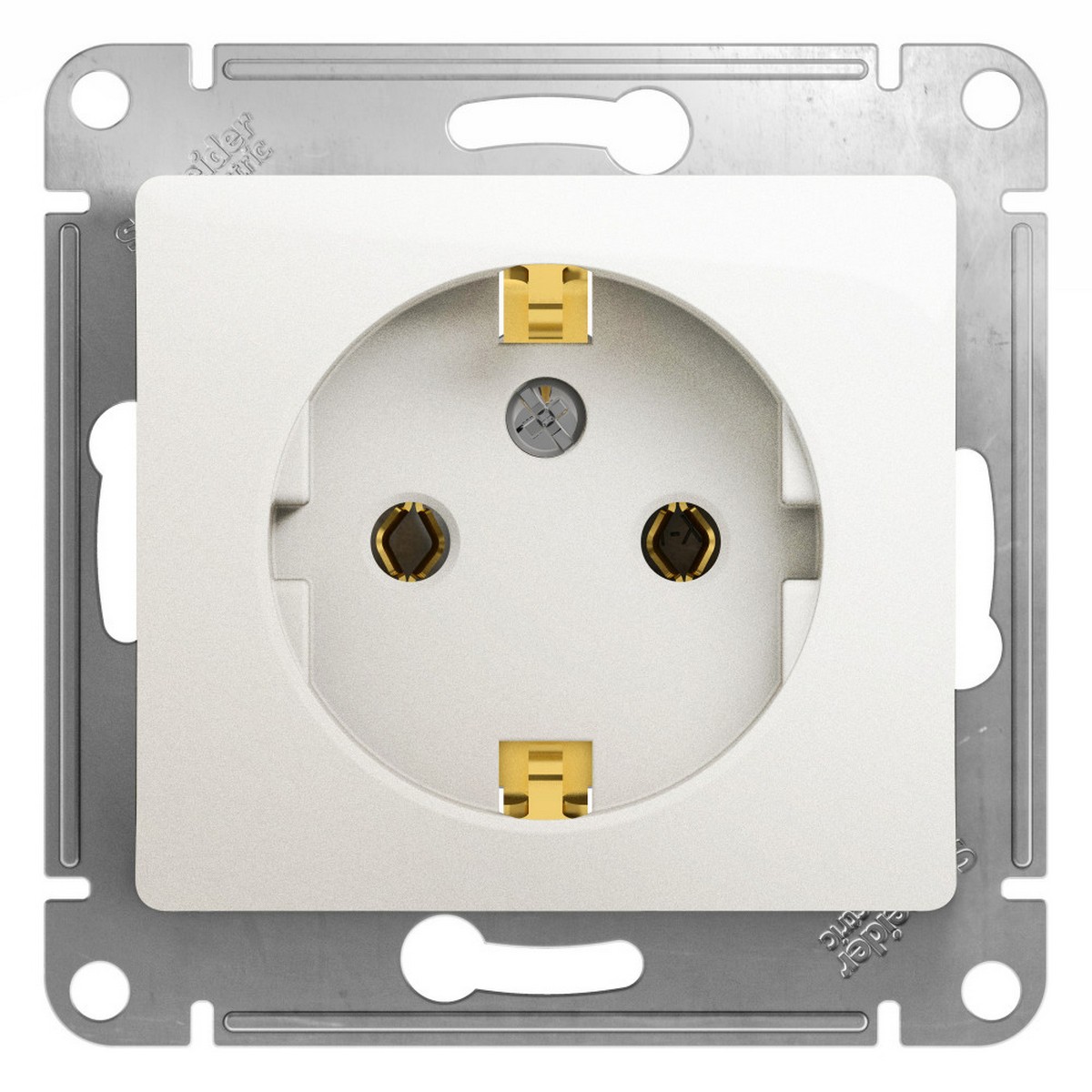 Glossa Перламутр Розетка Systeme Electric Glossa Перламутр с заземлением, 16А механизм GSL000643