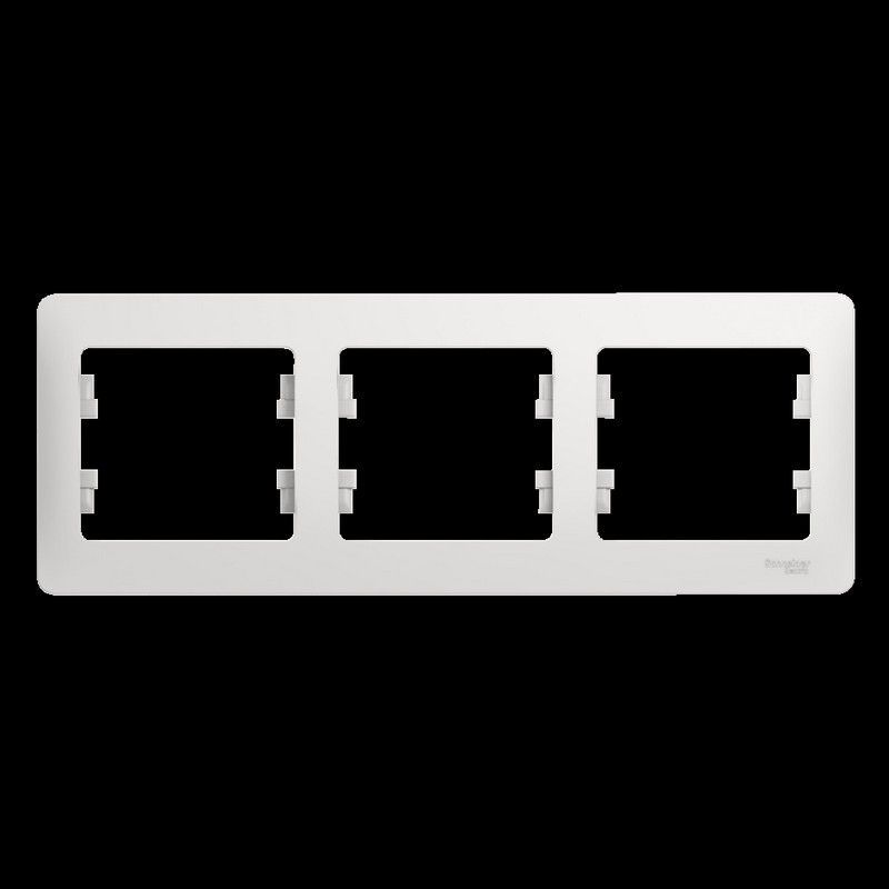 Glossa Белый Рамка Systeme Electric Glossa Белый 3-я, горизонтальная GSL000103