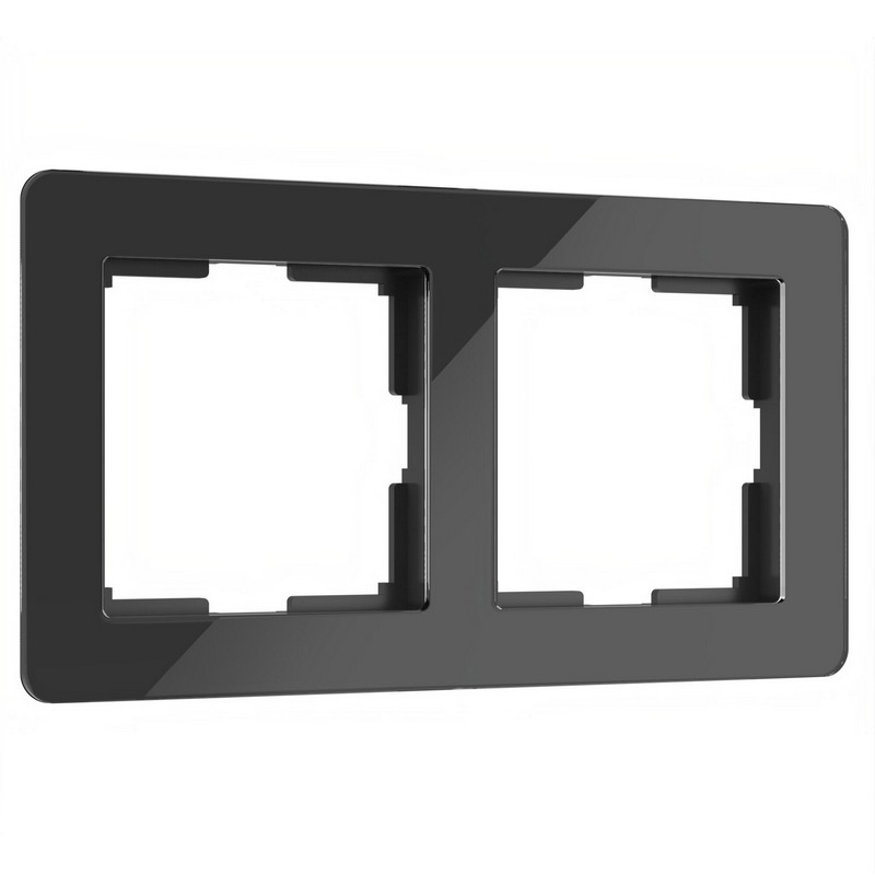Рамки Werkel Acrylic Рамка Werkel на 2 поста Acrylic черный W0022708