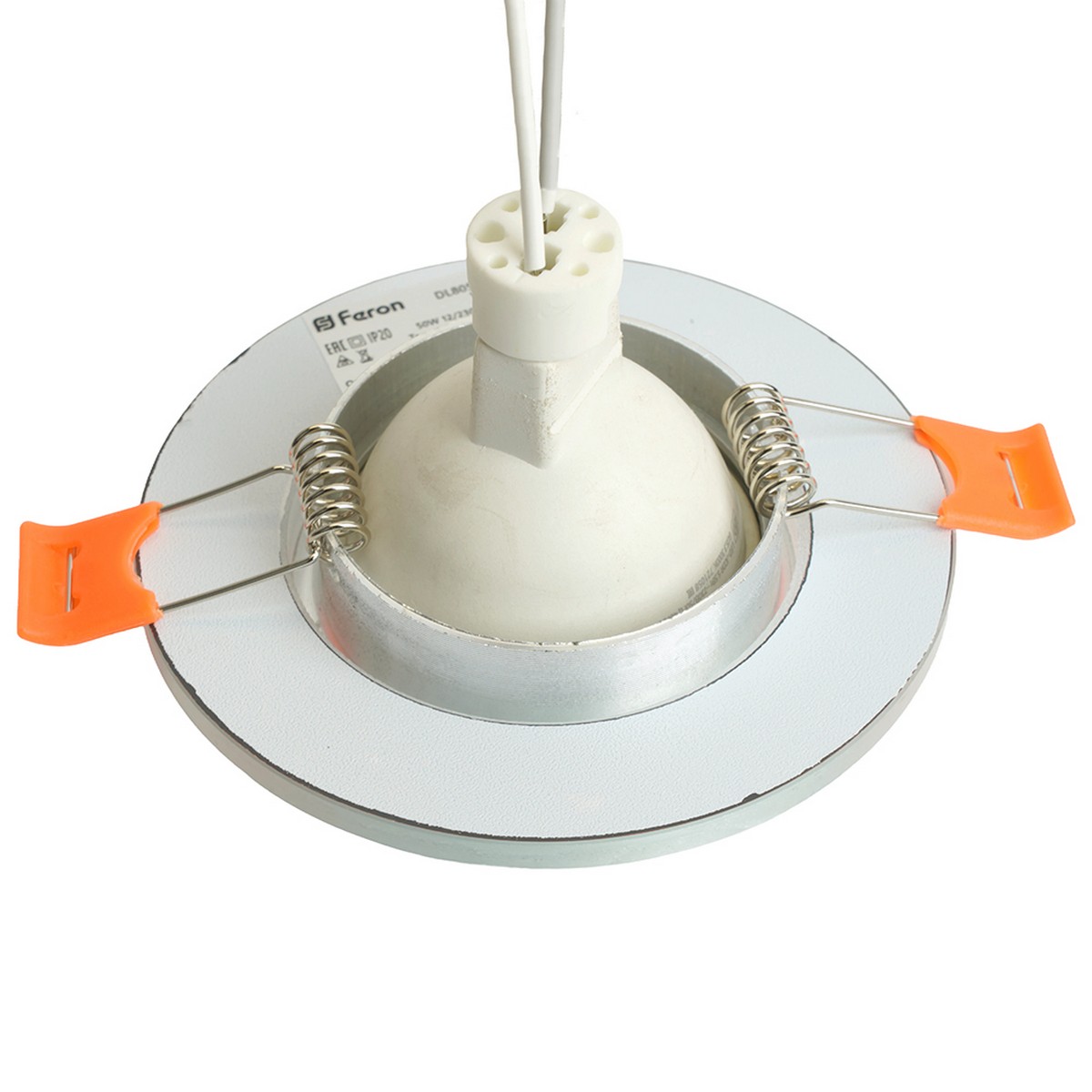 Светильники встраиваемые распродажа Светильник встраиваемый Feron 8050-2 потолочный серебристый MR16 G5.3 18643 