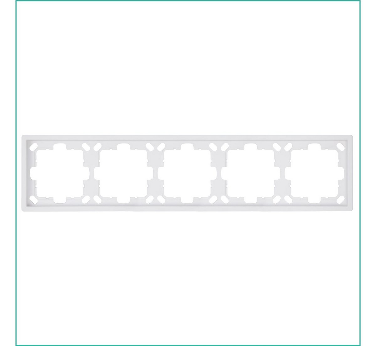 JASMART FD - розетки и выключатели Рамка JASMART FD 5-постовая Белый матовый (soft touch) 1005PWM