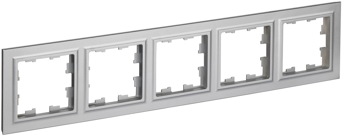 IEK Brite Рамки Рамка IEK BRITE BASE Алюминий 5-м РУ-5-БрА BR-M52-K47