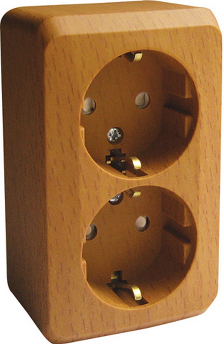 Этюд Дача Розетка 2-ая Systeme Electric Этюд наружный Дача Темный бук с/з со шторками PA16-008T