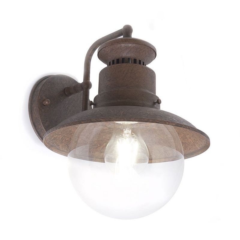 Уличные настенные светильники Светильник садово-парковый Feron PL571 на стену вниз 60W 230V E27 коричневый 11625 