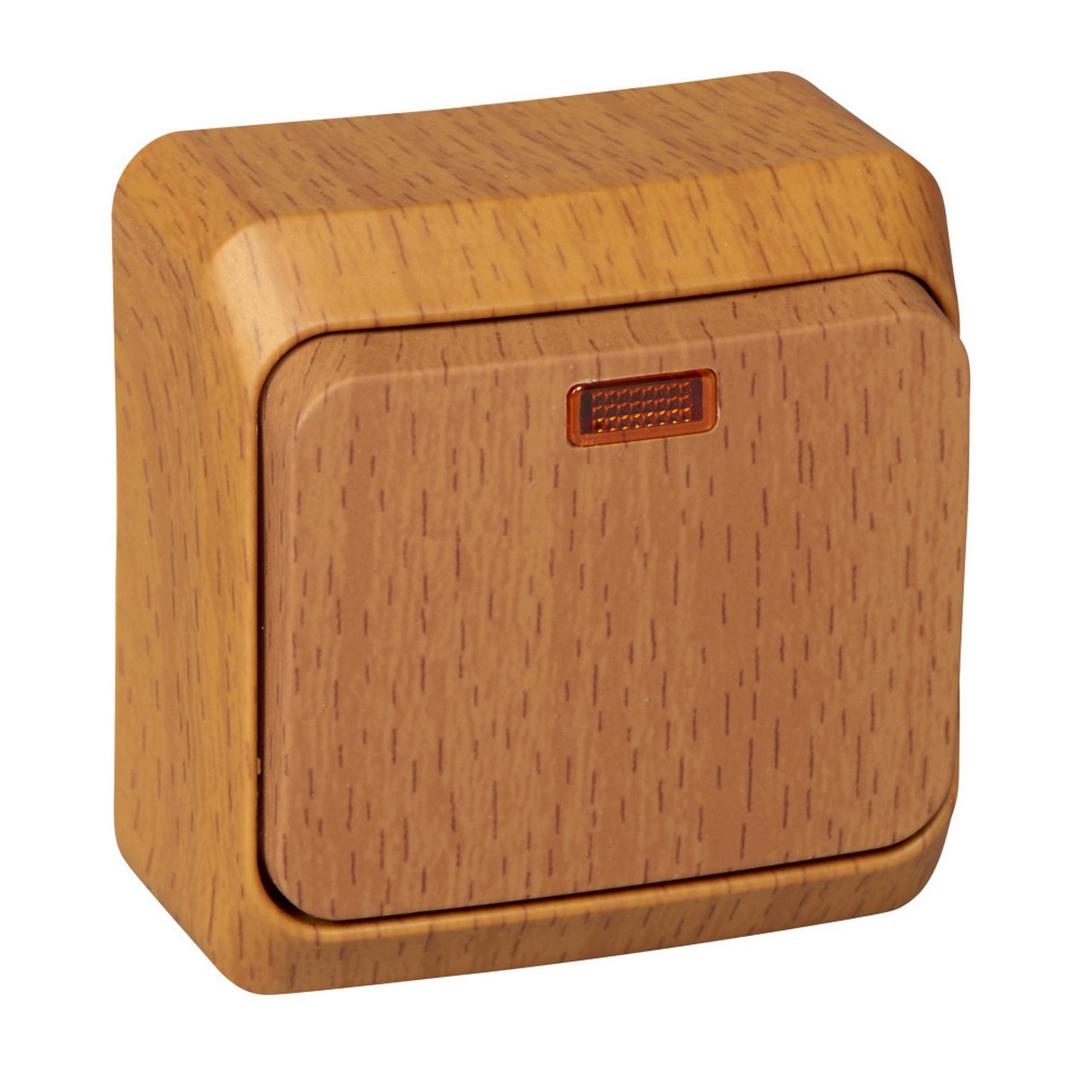 Этюд Дача Выключатель 1-клавишный Systeme Electric Этюд наружный Дача Темный бук с подсветкой BA10-005T