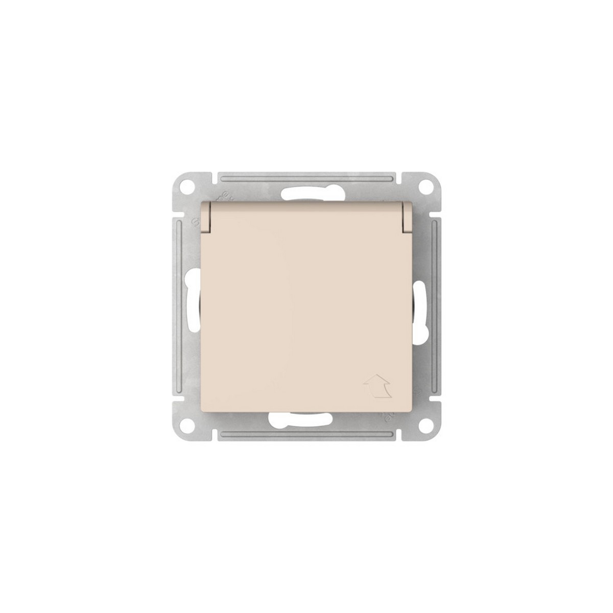 AtlasDesign Бежевый Розетка SE AtlasDesign Бежевый с заземл. со шторк. с крышкой IP20 быстрозажим. клем. ATN000246S