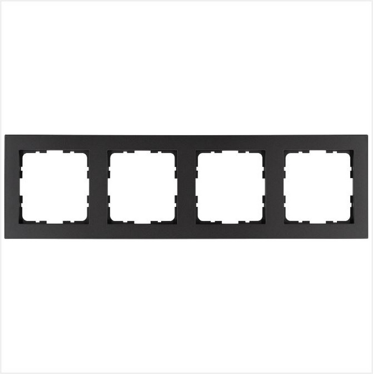 JASMART G - розетки и выключатели Рамка JASMART G-Classic 4-постовая Антрацит G1004B