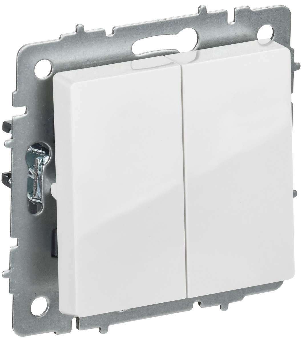 IEK Brite Белый Выключатель IEK BRITE Белый 2-кл. перекрестный 10А ВС10-2-3-БрБ