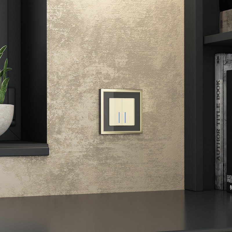 Рамки Werkel Baguette Рамка Werkel на 1 пост Baguette (черный/латунь) W0012852