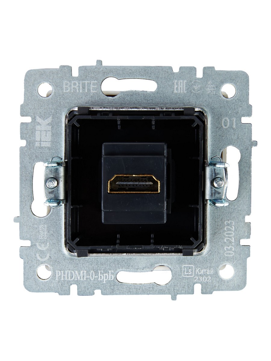 IEK Brite Белый Розетка IEK BRITE HDMI РHDMI-0-БрБ белый BR-H10-K01