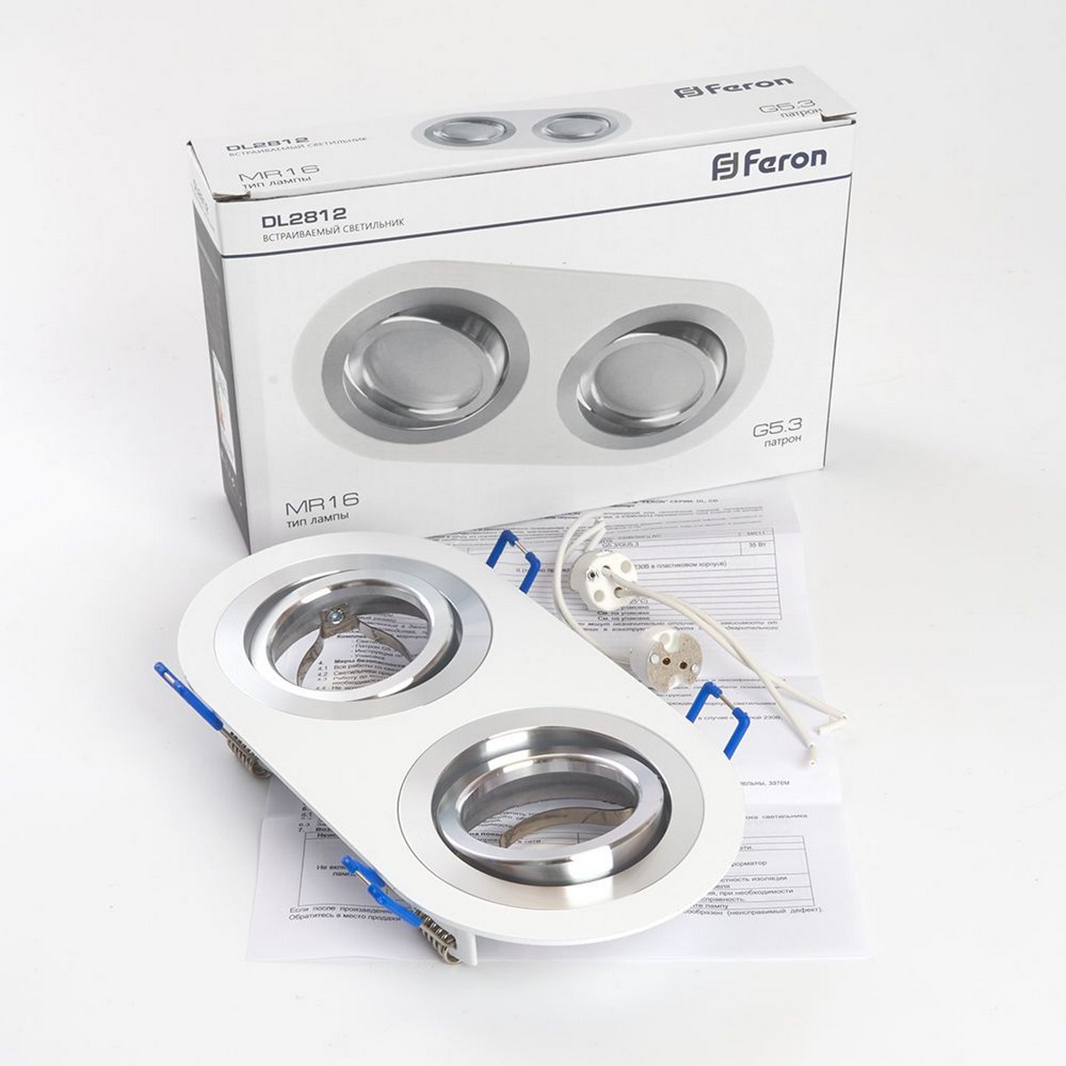 Встраиваемые светодиодные светильники Светильник потолочный встраиваемый Feron DL2812 черный 48461 