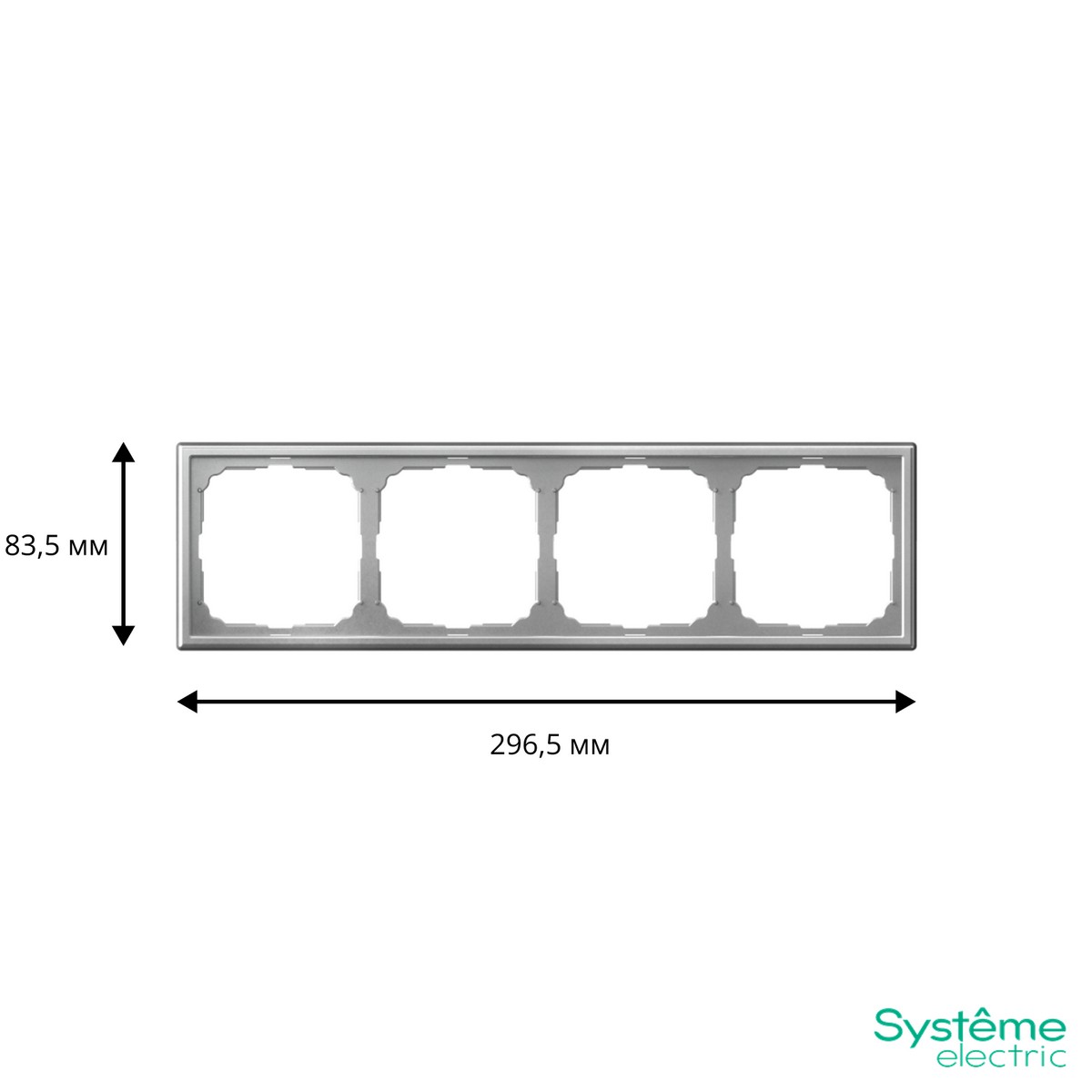 ArtGallery Алюминий Рамка Systeme Electric ArtGallery Алюминий 4-ая универсальная GAL000304