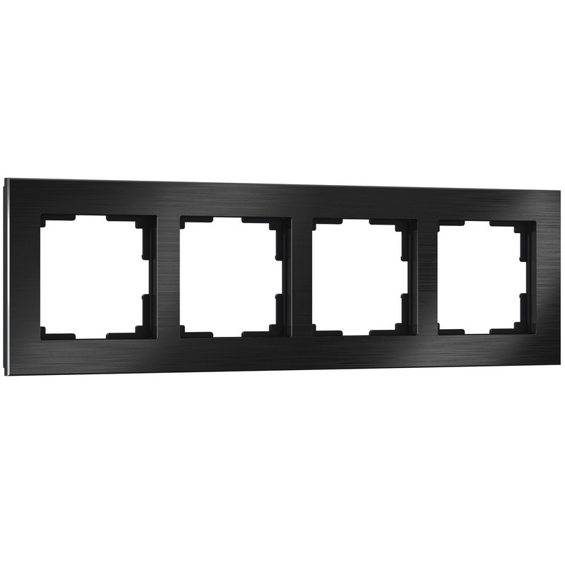 Рамки Werkel Aluminium Рамка Werkel Aluminium на 4 поста (черный алюминий) W0041708