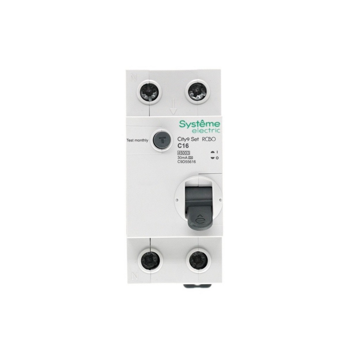 Schneider Electric Дифференциальный автомат SE City9 Set (АВДТ) 1P+N С 16А 4.5kA 30мА Тип-A 230В C9D55616 