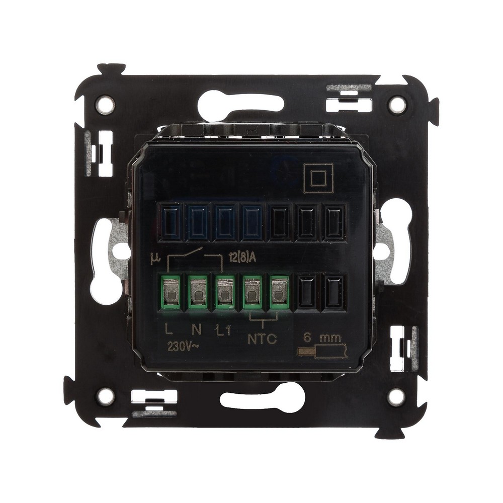 DKC Avanti механизмы Черный квадрат Термостат для теплых полов DKC Avanti в стену "Черный квадрат" 4402163