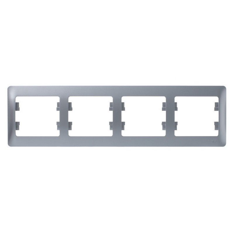 Glossa Алюминий Рамка Systeme Electric Glossa Алюминий 4-я, горизонтальная GSL000304