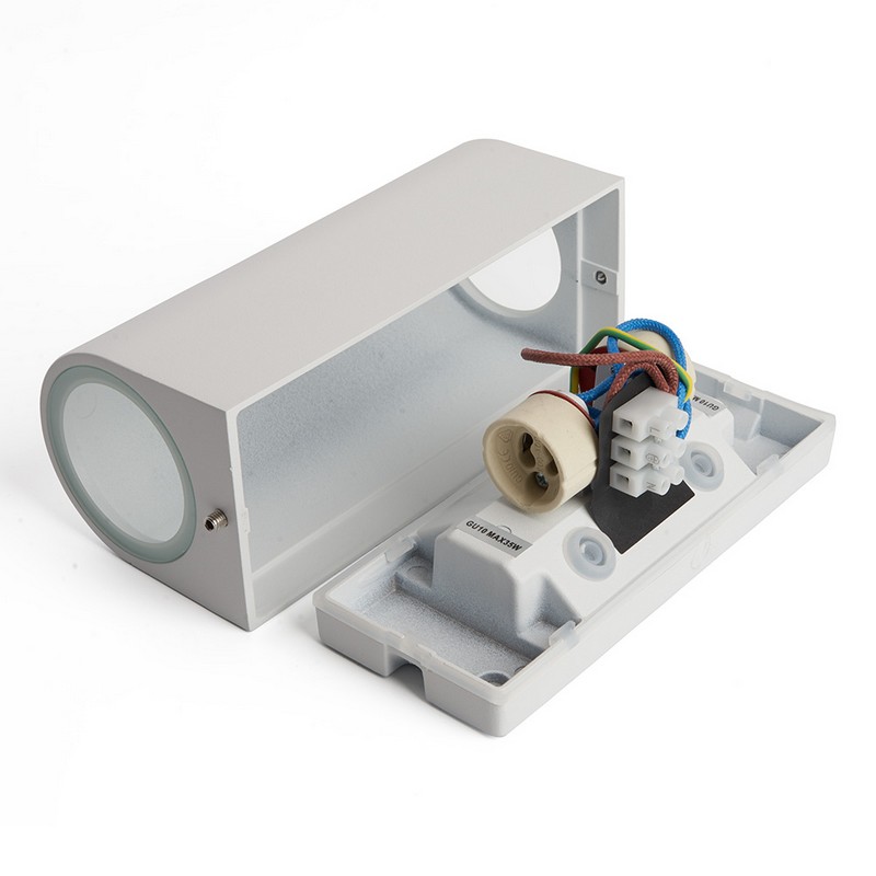 Уличные настенные светильники Светильник садово-парковый Feron DH015 на стену 2*GU10 230V серый 48340 