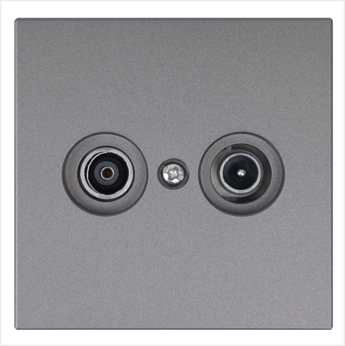 JASMART FD - розетки и выключатели Розетка TV+FM JASMART FD Φ9.5mm проходная Никель 6205NI